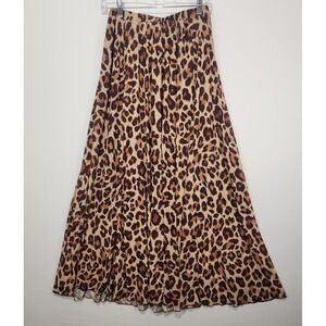 Sterling Kreek Women's Animal Print Boho Long Skirt Size S/M